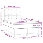 vidaXL Sommier à lattes de lit avec matelas LED bleu foncé 120x190 cm