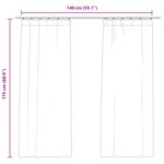 vidaXL Rideaux occultants avec crochets 2 Pièces Velours Beige 140x175 cm
