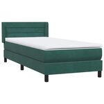 vidaXL Sommier à lattes de lit et matelas vert foncé 100x210cm velours