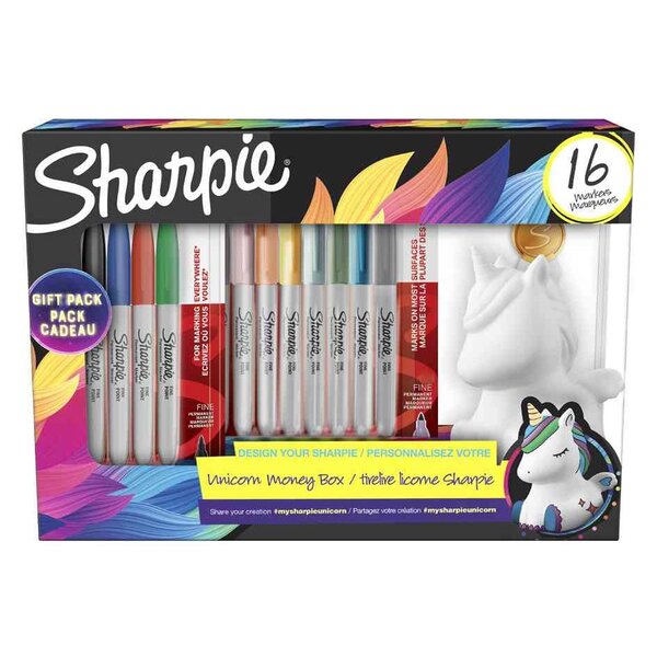 Marqueur permanent FINE  boîte cadeau de 16 SHARPIE