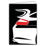 69-1112 Carte Voiture de Sport Luxe Automobile Lignes emblématiques Illustration Graphique Moderne Design épuré coloré Objet de Collection pour Passionné -Avec Enveloppe 12x17cm -Fabrication française