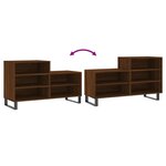 vidaXL Armoire à chaussures Chêne marron 102x36x60cm Bois d'ingénierie