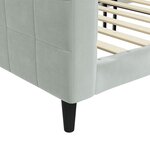 vidaXL Lit de jour gris clair 100x190 cm velours