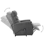 vidaXL Fauteuil Gris clair Tissu
