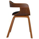 vidaXL Chaises à manger lot de 2 noir bois courbé et similicuir