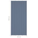 vidaXL Panneaux de toiture 36 Pièces Acier galvanisé Gris 100x45 cm