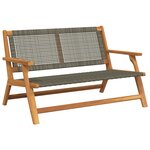 vidaXL Ensemble de 5 Chaises et Table de Jardin en Bois d'Acacia Gris
