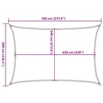 vidaXL Voile d'ombrage 160 g/m² Vert clair 6x7 m PEHD