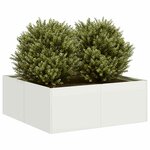 vidaXL Jardinière blanc 80x80x30 cm acier