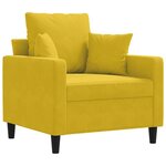 vidaXL Fauteuil Jaune 60 cm Velours