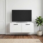 vidaXL Meuble TV mural Blanc 78 5 x 41 x 30 cm Bois d'ingénierie