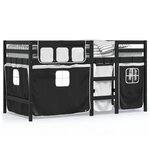 vidaXL Lit mezzanine enfants avec rideaux sans matelas 90x200cm