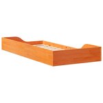 vidaXL Cadre de lit surélevé Marron cire 90 x 200 cm