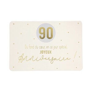 Carte De Voeux - Anniversaire - 90 ans Du fond Du Coeur En ce jour Spécial
