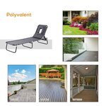 Transat de jardin chaise longue pliante bain de soleil pour lecture gris