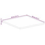 vidaXL Dessus de table 40x40x2 5 cm carré bois massif manguier