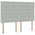 vidaXL Lit avec des lumières à LED Gris clair 140 x 200 cm Velours