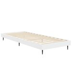 vidaXL Cadre de lit sans matelas blanc 75x190 cm bois d'ingénierie