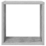 vidaXL Étagères cube murales 2 Pièces Gris béton 30x15x30 cm