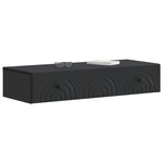 vidaXL Table d'appoint murale Noir 87 5 x 34 5 x 17 cm
