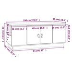 vidaXL Table basse Marron miel 100x50x41 cm Bois massif de pin