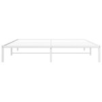 vidaXL Cadre de lit métal sans matelas blanc 183x213 cm