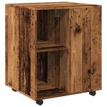 vidaXL Armoire à roulettes vieux bois 60x53x72 cm bois d'ingénierie