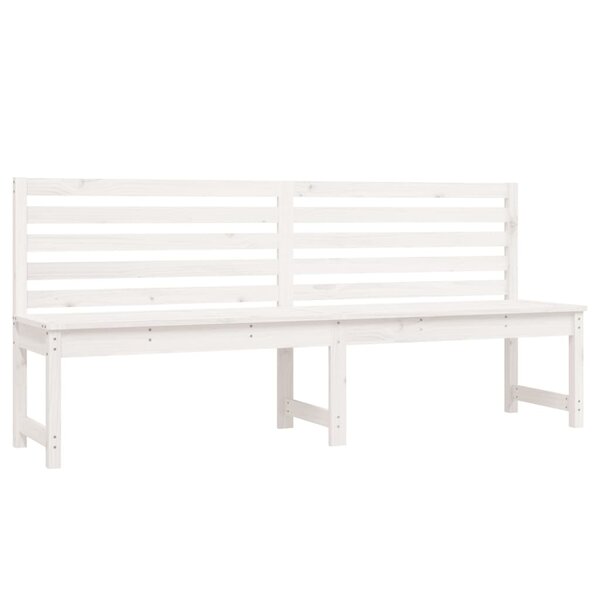 vidaXL Banc de jardin blanc 201 5 cm bois massif de pin
