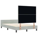 vidaXL Cadre de lit avec tête de lit Gris clair 120 x 200 cm Velours