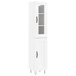 vidaXL Buffet haut Blanc 34 5x34x180 cm Bois d'ingénierie