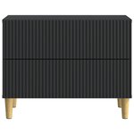 vidaXL Cabinet de chevet Noir 62 x 34 5 x 48 cm Bois d'ingénierie