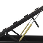 vidaXL Cadre de lit à rangement hydraulique Noir Similicuir 90x200 cm