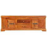 vidaXL Meuble TV 119x30x40 cm Bois d'acacia massif
