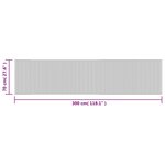 vidaXL Tapis rectangulaire noir 70x300 cm bambou