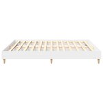 vidaXL Cadre de lit sans matelas blanc 200x200 cm bois d'ingénierie