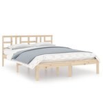 vidaXL Cadre de lit bois massif 120x190 cm petit double