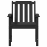 vidaXL Chaise de jardin. 2 Pièces Noir 65 5 x 59 x 88cm Plastique