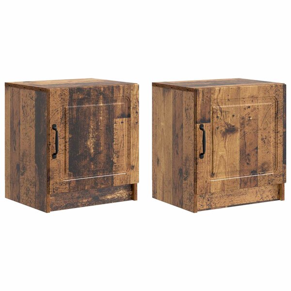vidaXL Cabinet de chevet 2 Pièces Bois ancien 43 x 34 5 x 47 cm