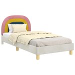 vidaXL Cadre de lit pour enfants avec tête de lit Crème 90 x 190 cm
