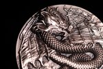 WINGED DRAGON OF THE HERITAGE 9 Dragons Series 5 Once Argent Coin 18888 Francs Chad 2024