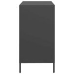 vidaXL Buffet noir 68x39x73 5 cm acier laminé à froid