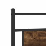 vidaXL Cadre de lit sans matelas chêne fumé 100x200 cm bois ingénierie