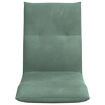 vidaXL Fauteuil de sol ajustable Vert Mer Velours