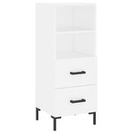 vidaXL Buffet haut Blanc 34 5x34x180 cm Bois d'ingénierie