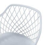 Lot de 2 chaises de salle à manger salon design moderne cuisine 82 x 56 x 52 cm blanc 03_0009623