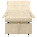 vidaXL Canapé-lit 3-en-1 style escamotable en tissu crème