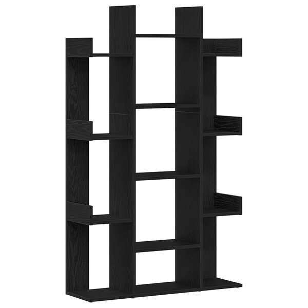 Bibliothèque vidaXL Noir Chêne 86x25 5x140 cm en Bois d'ingénierie