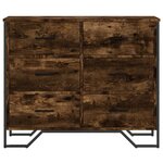 vidaXL Commode chêne fumé 91x35 5x74 5 cm bois d'ingénierie