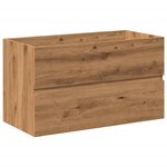 vidaXL Armoire lavabo avec bassin intégré chêne artisanal