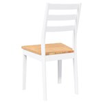 vidaXL Chaises à manger 2 Pièces blanc bois massif caoutchouc